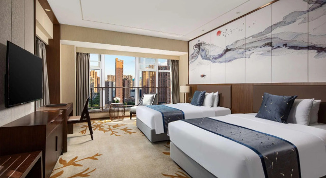 Двухместный номер Deluxe Ramada by Wyndham Wuhan Qingshan