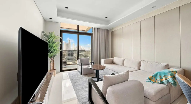 Elegant 1BR With Panoramic Views on Burj Khalifa
