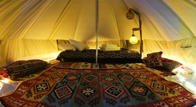 Тент с красивым видом из окна Butterfly Valley Seaside Glamping
