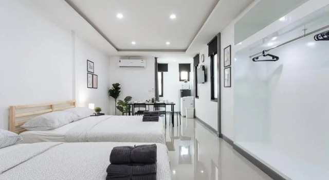 Студия P4 Silom Large 2beds Full Kitchen Wifi 4-6pax