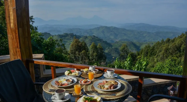 Номер Deluxe c 1 комнатой с видом на окрестности Nkuringo Bwindi Gorilla Lodge