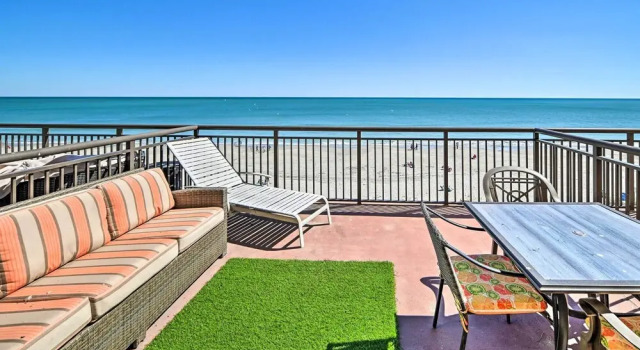 Oceanfront Myrtle Beach Studio w/ Huge Balcony!, Забронировать Апартаменты/квартира Апартаменты Южной Каролины, Апартаменты/квартира