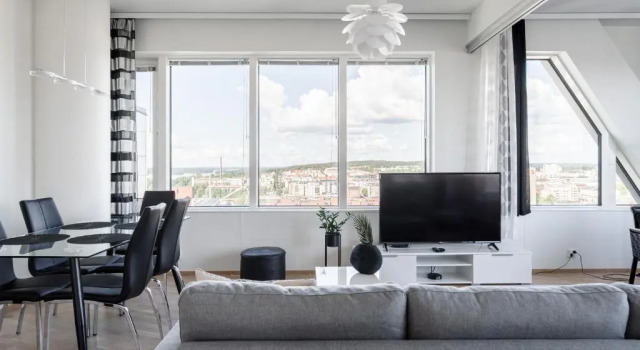 2ndhomes Tampere "Silta" Apartment - 2BR Luxurious Apartment with Sauna & Amazing City Views, Забронировать Апартаменты/квартира Тампере Западная Финляндия, рядом с Finnish Hockey Hall of Fame
