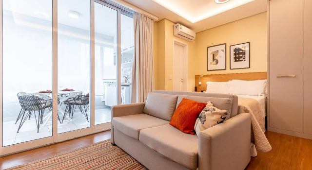 Be Paulista Apartamento 46, Забронировать Апартаменты/квартира Отели Сан-Пауло с бассейном, рядом с Ана Роза, Бассейн