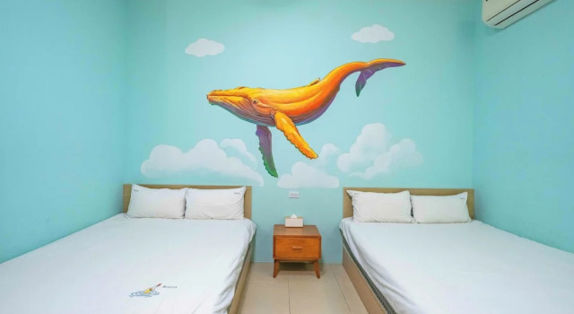 Четырёхместный номер Standard с видом на город Chikan Fun Guesthouse