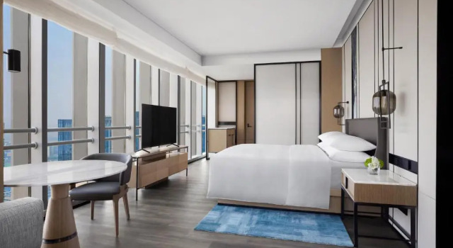 Двухместный номер Deluxe с видом на город Changzhou Marriott Hotel Jintan