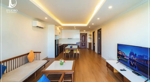 Семейные апартаменты с 2 комнатами с видом на сад Beverly Hill Ha Long Villas and Apartments