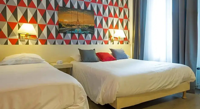 Номер Standard HOTEL PARIS PANAM-PERE LACHAISE-PLACE GAMBETTA-HOPITAL TENON-REPUBLIQUe