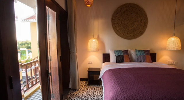 Номер Deluxe с балконом и с видом на сад An Sen Boutique Villas