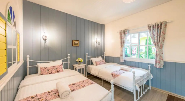 Двухместный номер Deluxe с балконом Baan Kang Hun Pua Cottage