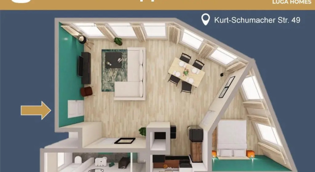 Апартаменты c 1 комнатой Luga Homes - Zoo