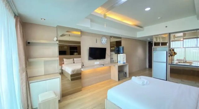 Spacious Studio Room At Tamansari La Grande Apartment Near Bip, Boek Appartement Bandung Wetan Bandung, in de buurt van King's Shopping Center