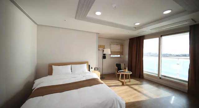 Двухместный номер Deluxe с балконом и с видом на море Hotel Aroha