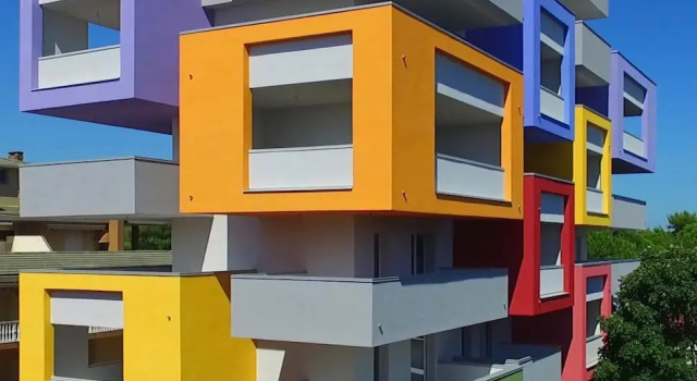 Студия с балконом и с видом на город Colorful Living Central Bibione