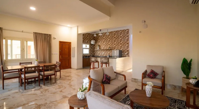 Люкс с 3 комнатами с видом на бассейн Курортный отель Azal Lagoons Resort Abu Simbel