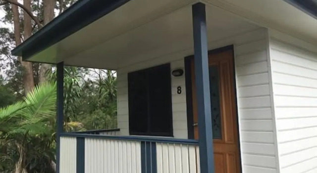 Villa med altan Mapleton Cabins & Caravan Park