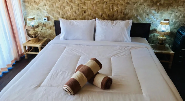 Pondok Bamboo Villa, Rezervovat Vila Chaty v Bali, Chalupa