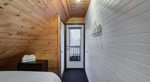 Кровать в общем номере Chalet supérieur Le Mont-calm