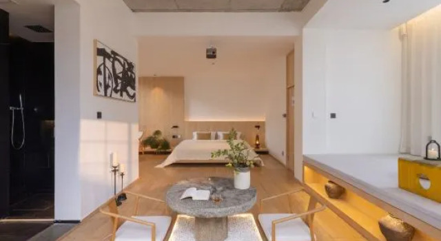Люкс Meet Hefengting·Jianshan | Natural Ore Hot Spring Holiday Villa Scenic Hotel