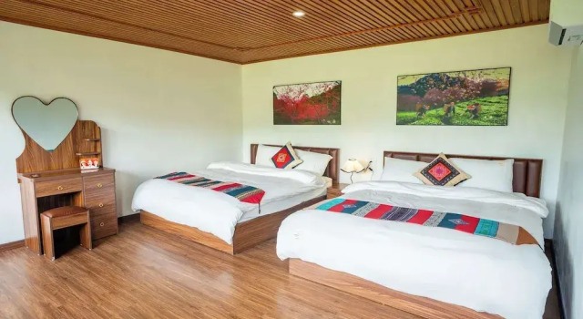 Номер Deluxe с красивым видом из окна JK Sapa Homestay & Swimming Pool