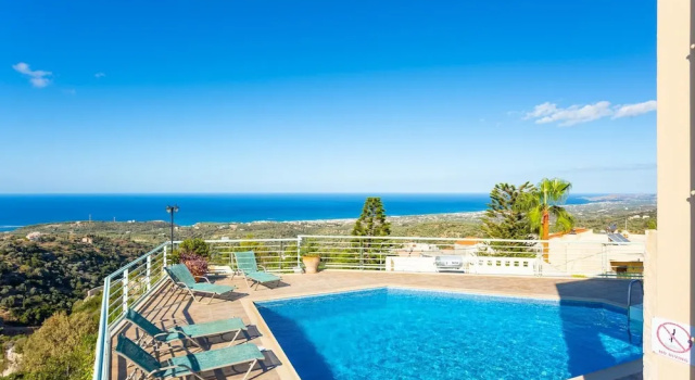 Вилла с балконом Villa Selini Private Pool Sea Views A C Wifi Eco-friendly - 2158