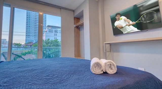 Двухместный номер Standard с балконом и с видом на город Miami Hotel Cartagena - Luxury Apartments