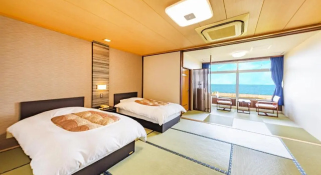 Двухместный номер Japanese-Style с видом на море Umino Hotel Hajime