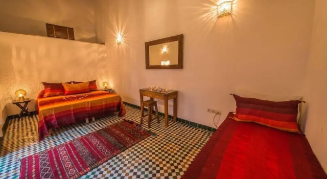 1 yatak odası Lüks dört kişilik oda Riad Gzira Fez