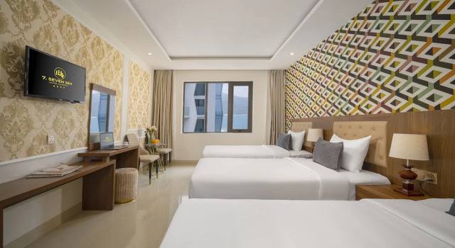 Трёхместный номер Deluxe с частичным видом на море 7 Seven Sea Hotel