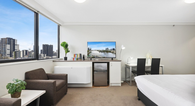 Central Brisbane Studio With Stunning River Views, Забронировать Апартаменты/квартира Брисбен Brisbane Region, рядом с Паромный терминал South Bank