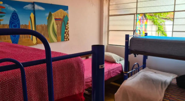 Кровать в общем номере Hostel Vallarta