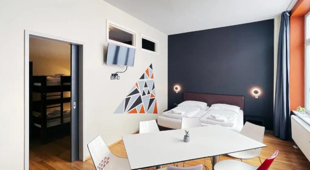 Cama en dormitorio compartido familiar Five Elements Hostel Leipzig