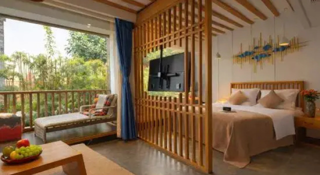 Люкс с видом на реку Kuanting Light Luxury Hostel