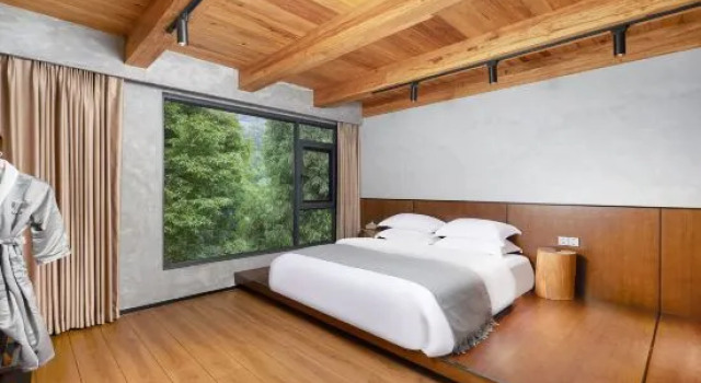 Люкс с 2 комнатами Jingshan Zhidu Forest Hot Spring B&B (Qingcheng Back Mountain Scenic Area Branch)
