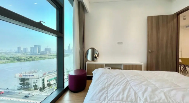 Апартаменты с 2 комнатами с видом на город Luxury Sunwah Apartment near Landmark 81 - City View