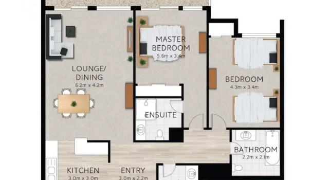 Апартаменты Ocean View 2-bed With Pool, Tennis Court & BBQ