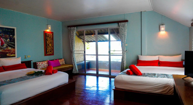 Семейный люкс с видом на море Villa Cha Cha Chaolao Beach Resort