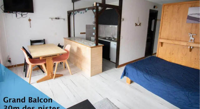 Relai S11 Grand et lumineux studio avec coin montagne 4-6 pers, 30m des pistes, grand balcon, DRAPS NON COMPRIS, Забронировать Апартаменты/квартира Отели Порта дю Солей с парковкой, Парковка