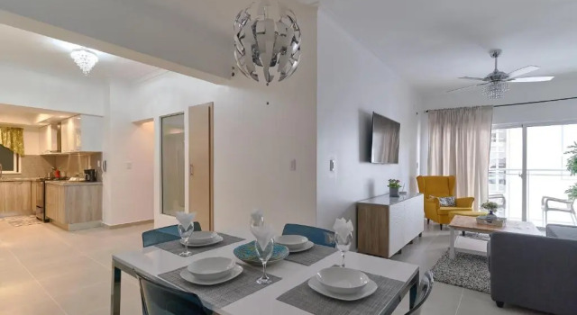 Dom. Rep. Exclusive 2 bed Apt. Evaristo Morales