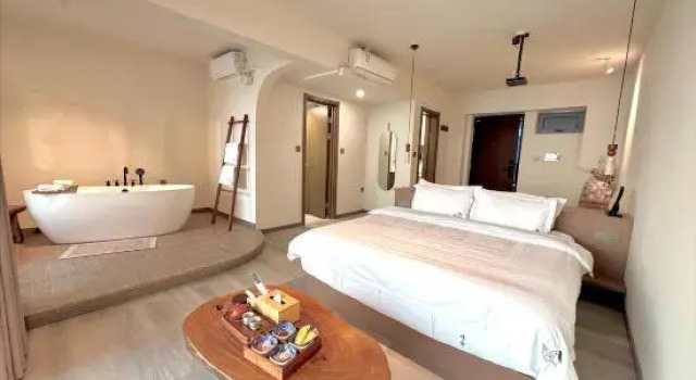 Люкс с балконом и с видом на море Manshe Homestay (Nan'ao Island)