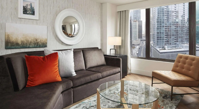 Двухместный люкс Corner c 1 комнатой Hilton Grand Vacations Club Chicago Magnificent Mile