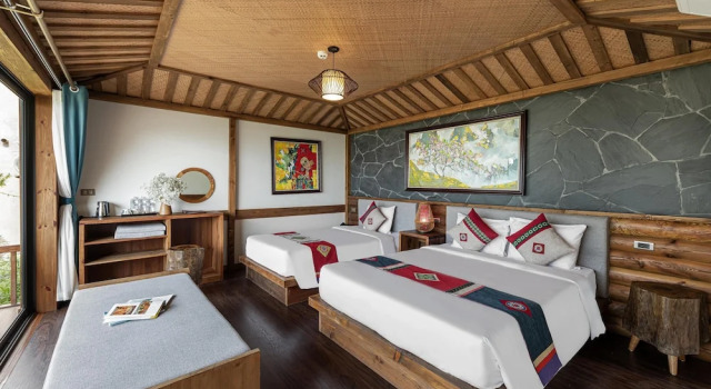 Трёхместный номер Deluxe с красивым видом из окна Sin Chai Ecolodge