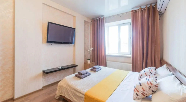 Трёхместные апартаменты c 1 комнатой с балконом Апартаменты ApartKZN на улице Курская 18