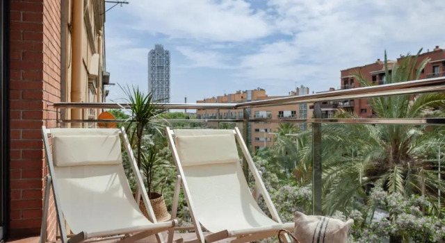 Апартаменты с балконом Apartments Sata Park Guell Area