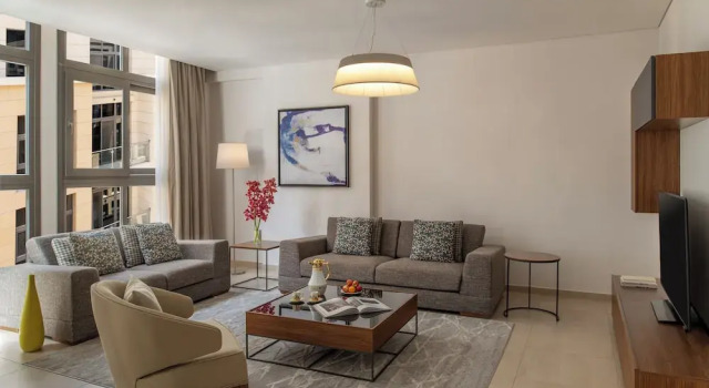 Апартаменты Deluxe с 2 комнатами с балконом Marriott Executive Apartments Doha, Le Mirage City Walk