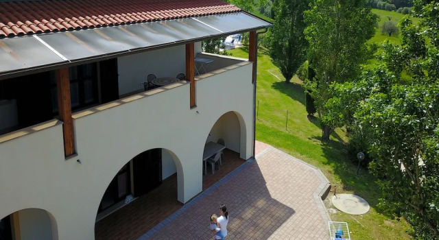 Семейные апартаменты c 1 комнатой с балконом и с видом на море Agriturismo San Gregorio