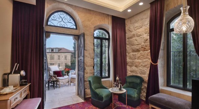 Phòng Suite Junior có ban công và có view thành phố Villa Brown Jerusalem