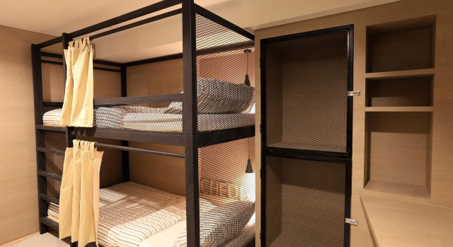 Кровать в общем номере Chedi View Hostel