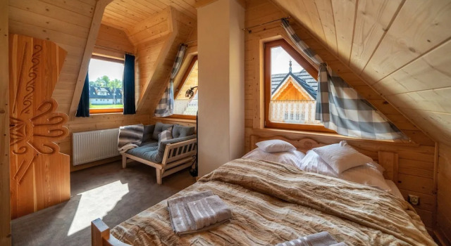 Шале Luxury Domki Ze Hej z kominkiem lub sauną