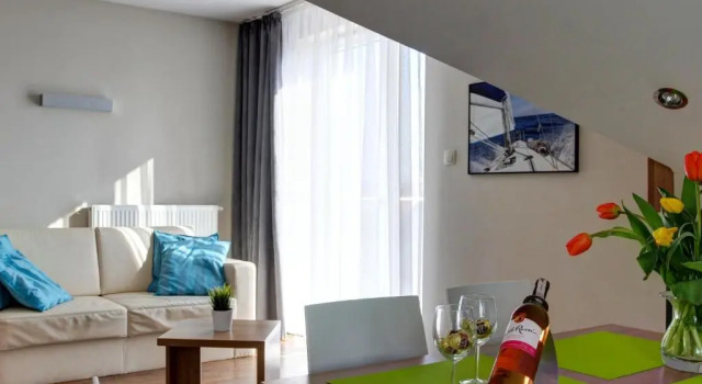 Апартаменты Дуплекс с 2 комнатами с балконом и с видом на море Marina Jastarnia Apartamenty